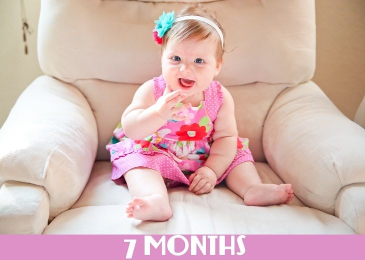 baby girl at 7 months